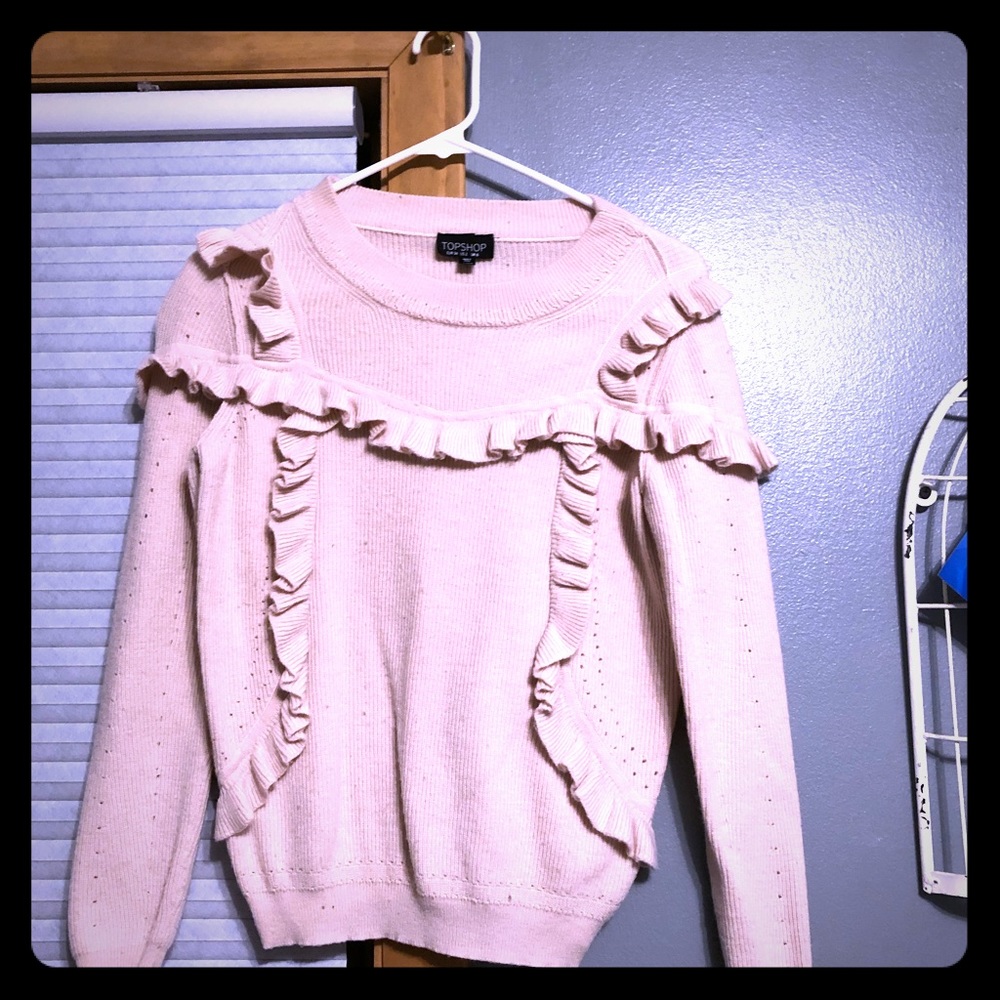 Sweater with ruffle details!